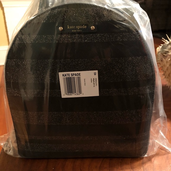 Kate Spade Haven Lane Sami Black glitter Backpack - Picture 3 of 8
